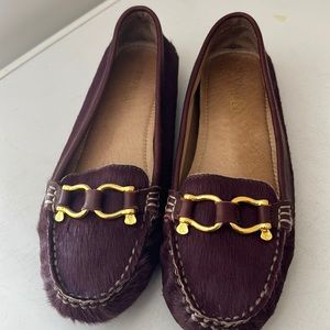 Sperry top sider buckle faux mohawk wine color moccasin sz 6